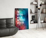 Nothing Impossible Glass Wall Art