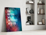 Nothing Impossible Glass Wall Art