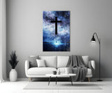 Cross Glass Wall Art