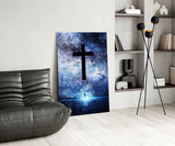 Cross Glass Wall Art