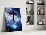 Cross Glass Wall Art