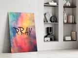 Pray Glass Wall Art