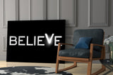 Believe Glass Wall Art