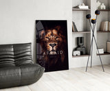 Lion Glass Wall Art