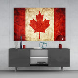 Canada Flag Glass Wall Art