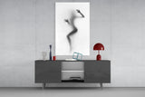 Woman Shadow Glass Wall Art