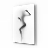 Woman Shadow Glass Wall Art