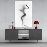 Woman Shadow Glass Wall Art