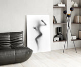 Woman Shadow Glass Wall Art