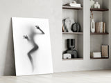 Woman Shadow Glass Wall Art