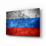 Russia Flag Glass Wall Art