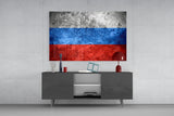 Flag of Russia Glass Wall Art