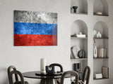 Flag of Russia Glass Wall Art