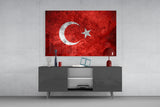 Flag of Turkiye Glass Wall Art