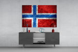 Flag of Norway Glass Wall Art