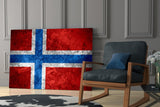 Flag of Norway Glass Wall Art