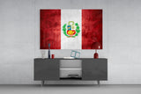 Flag of Peru Glass Wall Art