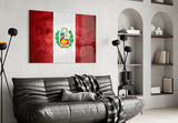 Flag of Peru Glass Wall Art