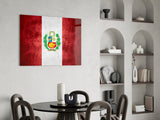 Flag of Peru Glass Wall Art