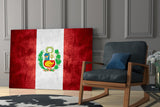 Flag of Peru Glass Wall Art