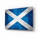 Flag of Scotland Glass Wall Art