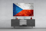 Flag of Czechia Glass Wall Art