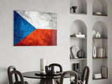 Flag of Czechia Glass Wall Art