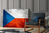 Flag of Czechia Glass Wall Art