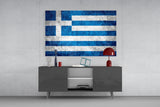 Flag of Greece Glass Wall Art