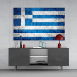 Flag of Greece Glass Wall Art