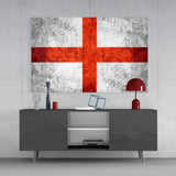 Flag of England Glass Wall Art