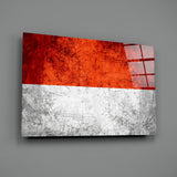 Flag of Indonesia Glass Wall Art