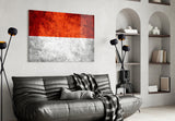 Flag of Indonesia Glass Wall Art