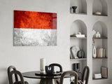 Flag of Indonesia Glass Wall Art