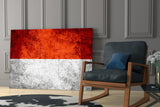 Flag of Indonesia Glass Wall Art