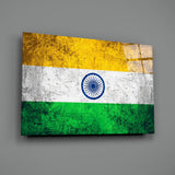 Flag of India Glass Wall Art