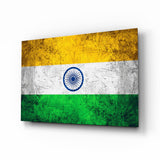 Flag of India Glass Wall Art