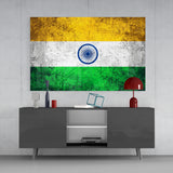 Flag of India Glass Wall Art