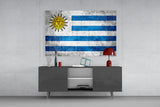 Flag of Uruguay Glass Wall Art