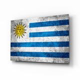 Flag of Uruguay Glass Wall Art