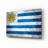 Flag of Uruguay Glass Wall Art