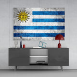 Flag of Uruguay Glass Wall Art