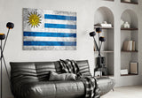 Flag of Uruguay Glass Wall Art