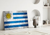 Flag of Uruguay Glass Wall Art