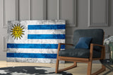 Flag of Uruguay Glass Wall Art