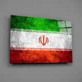 Flag of Iran Glass Wall Art