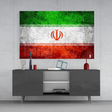 Flag of Iran Glass Wall Art