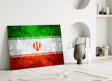 Flag of Iran Glass Wall Art