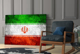 Flag of Iran Glass Wall Art