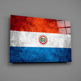 Flag of Paraguay Glass Wall Art